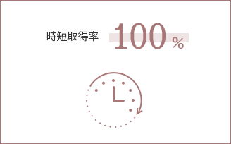 時短取得率 100%