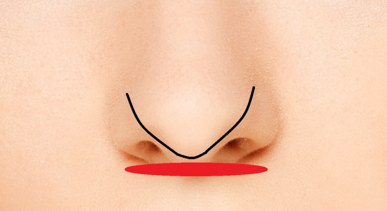 団子鼻をすっきり見せるメイク方法 (